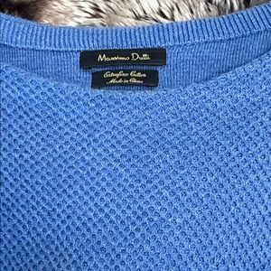 Massimo Dutti Textured Blue Knit